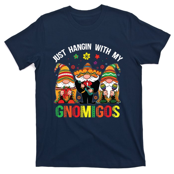 Hangin With My Gnomigos 3 Mexican Gnomes Cinco De Mayo T-Shirt