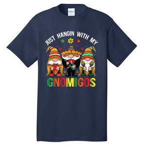 Hangin With My Gnomigos 3 Mexican Gnomes Cinco De Mayo Tall T-Shirt