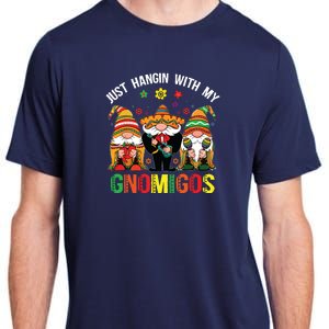 Hangin With My Gnomigos 3 Mexican Gnomes Cinco De Mayo Adult ChromaSoft Performance T-Shirt