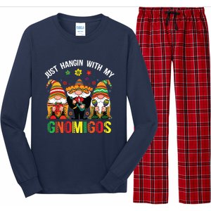 Hangin With My Gnomigos 3 Mexican Gnomes Cinco De Mayo Long Sleeve Pajama Set