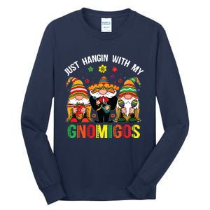 Hangin With My Gnomigos 3 Mexican Gnomes Cinco De Mayo Tall Long Sleeve T-Shirt