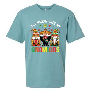 Hangin With My Gnomigos 3 Mexican Gnomes Cinco De Mayo Sueded Cloud Jersey T-Shirt