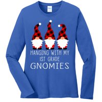 Hanging With My 1st Grade Gnomies Teacher Gnome Great Gift Ladies Long Sleeve Shirt