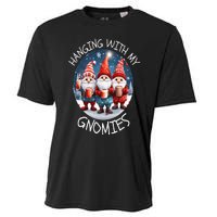 Hanging With My Gnomies Funny Gnome Friend Family Christmas Cooling Performance Crew T-Shirt