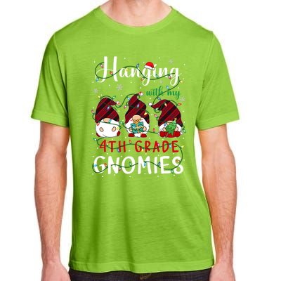 Hanging With My 4Th Grade Gnomies Cute Fourth Grade Teacher Cool Gift Adult ChromaSoft Performance T-Shirt