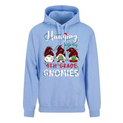 Hanging With My 4Th Grade Gnomies Cute Fourth Grade Teacher Cool Gift Unisex Surf Hoodie