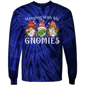 Hanging With My Gnomies Family Christmas Pajamas Tie-Dye Long Sleeve Shirt