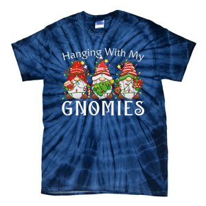 Hanging With My Gnomies Family Christmas Pajamas Tie-Dye T-Shirt