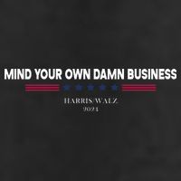 Harris Walz Mind Your Own Damn Business Election 7 Panel Mesh Trucker Snapback Hat
