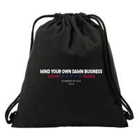 Harris Walz Mind Your Own Damn Business Election Drawstring Bag