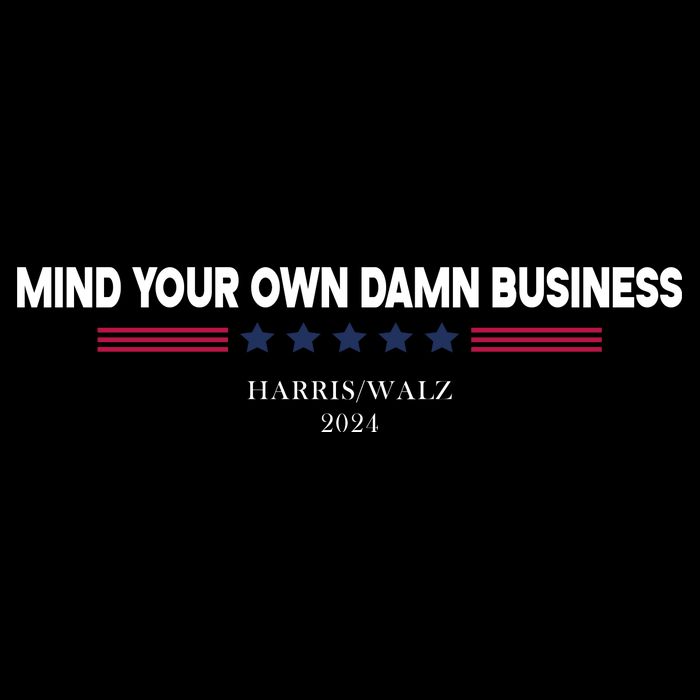 Harris Walz Mind Your Own Damn Business Election Drawstring Bag