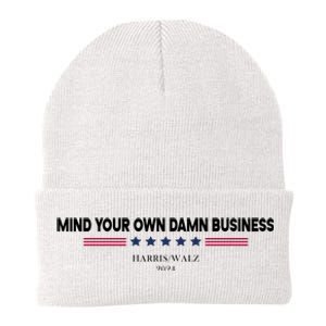 Harris Walz Mind Your Own Damn Business Election Knit Cap Winter Beanie