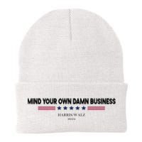 Harris Walz Mind Your Own Damn Business Election Knit Cap Winter Beanie