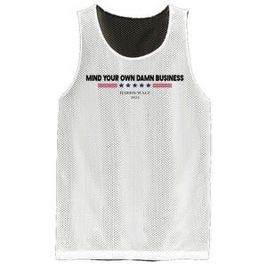 Harris Walz Mind Your Own Damn Business Election Mesh Reversible Basketball Jersey Tank