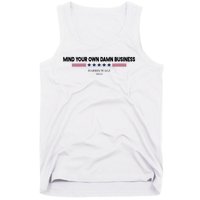 Harris Walz Mind Your Own Damn Business Election Tank Top