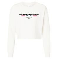 Harris Walz Mind Your Own Damn Business Election Cropped Pullover Crew