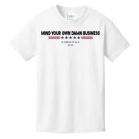 Harris Walz Mind Your Own Damn Business Election Kids T-Shirt