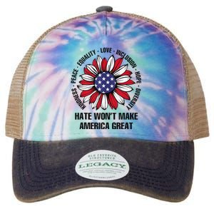 Hate WonT Make America Great Legacy Tie Dye Trucker Hat