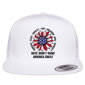 Hate WonT Make America Great Flat Bill Trucker Hat