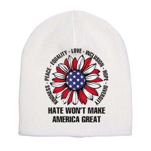 Hate WonT Make America Great Short Acrylic Beanie