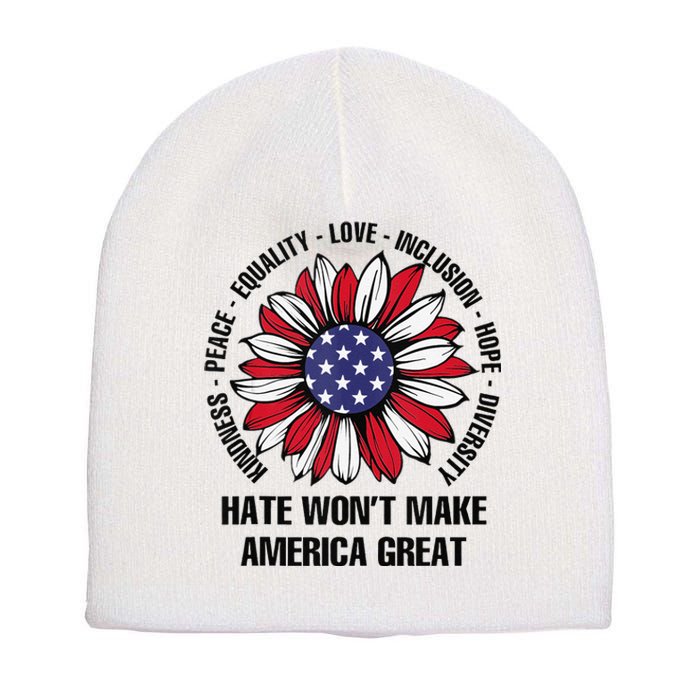 Hate WonT Make America Great Short Acrylic Beanie