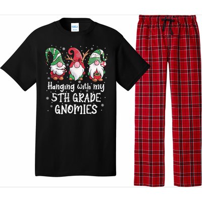 Hanging With My 5th Grade Gnomies Christmas Teacher Student Gift Pajama Set