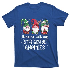 Hanging With My 5th Grade Gnomies Christmas Teacher Student Gift T-Shirt