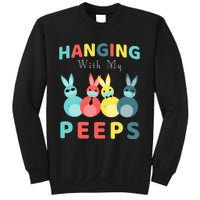 Hanging With My Peeps Colorful Bunny Easter day Gifts Sweatshirt