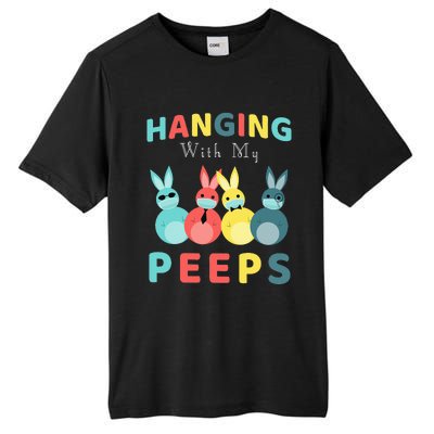 Hanging With My Peeps Colorful Bunny Easter day Gifts Tall Fusion ChromaSoft Performance T-Shirt