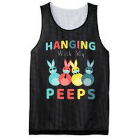 Hanging With My Peeps Colorful Bunny Easter day Gifts Mesh Reversible Basketball Jersey Tank