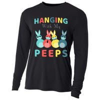 Hanging With My Peeps Colorful Bunny Easter day Gifts Cooling Performance Long Sleeve Crew