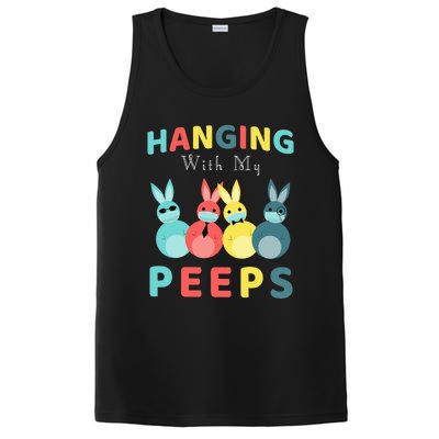 Hanging With My Peeps Colorful Bunny Easter day Gifts PosiCharge Competitor Tank