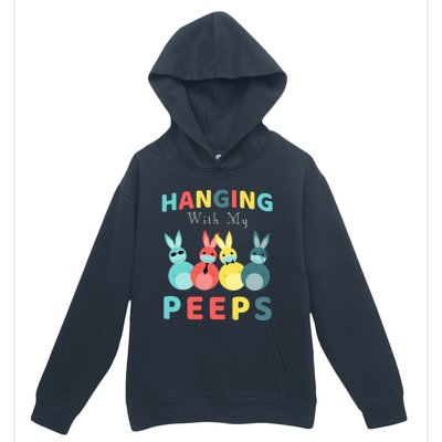 Hanging With My Peeps Colorful Bunny Easter day Gifts Urban Pullover Hoodie