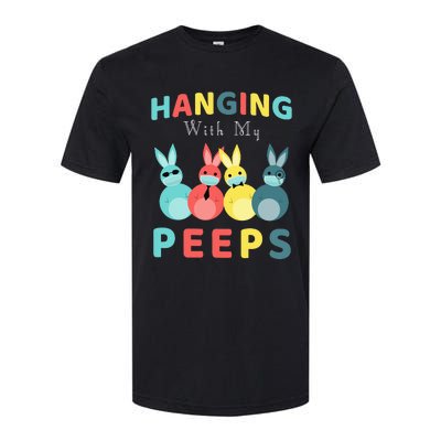 Hanging With My Peeps Colorful Bunny Easter day Gifts Softstyle CVC T-Shirt