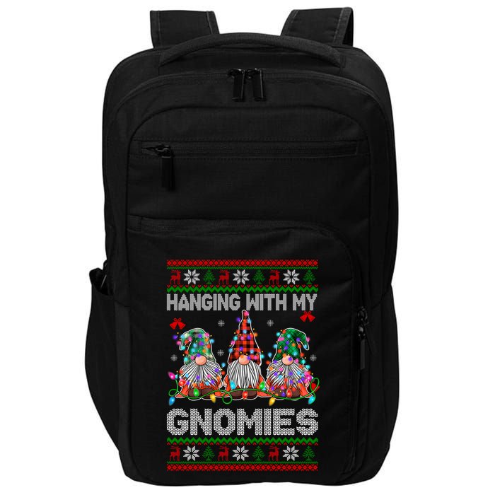 Hanging With My Gnomies Funny Christmas Impact Tech Backpack