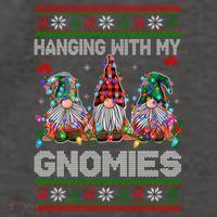 Hanging With My Gnomies Funny Christmas Vector Backpack