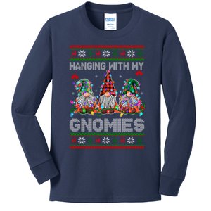 Hanging With My Gnomies Funny Christmas Kids Long Sleeve Shirt