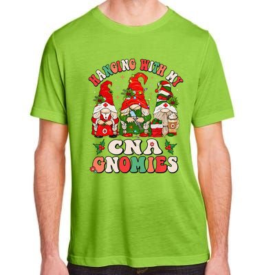 Hanging With My CNA Gnomies Christmas RN Nursing Assistant Adult ChromaSoft Performance T-Shirt