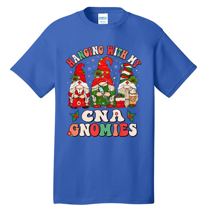 Hanging With My CNA Gnomies Christmas RN Nursing Assistant Tall T-Shirt