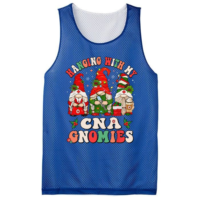 Hanging With My CNA Gnomies Christmas RN Nursing Assistant Mesh Reversible Basketball Jersey Tank