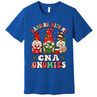 Hanging With My CNA Gnomies Christmas RN Nursing Assistant Premium T-Shirt