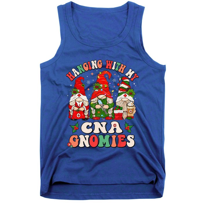 Hanging With My CNA Gnomies Christmas RN Nursing Assistant Tank Top