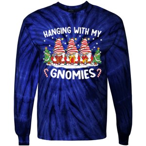 Hanging With My Gnomies Matching Family Christmas Pjs Gnome Tie-Dye Long Sleeve Shirt