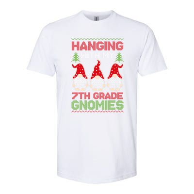 Hanging With My 7th Grade Gnomies Teacher Christmas Gnome Gift Softstyle CVC T-Shirt