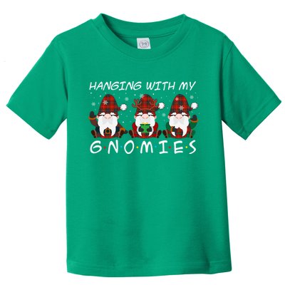 Hanging With My Gnomies Friends Christmas Holiday Toddler T-Shirt