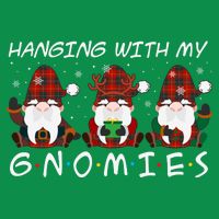 Hanging With My Gnomies Friends Christmas Holiday Womens T-Shirt