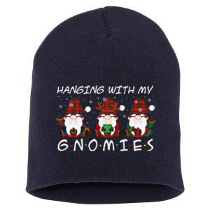 Hanging With My Gnomies Friends Christmas Holiday Short Acrylic Beanie