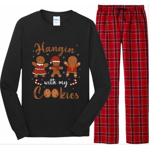 Hanging With My Cookies Cute Christmas Teacher Long Sleeve Pajama Set