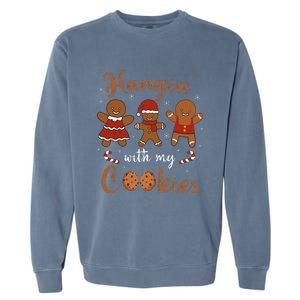 Hanging With My Cookies Cute Christmas Teacher Garment-Dyed Sweatshirt