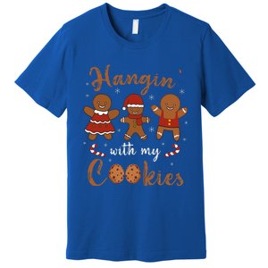 Hanging With My Cookies Cute Christmas Teacher Premium T-Shirt